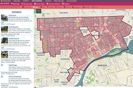 Map of dispensaries in Detroit, MI
